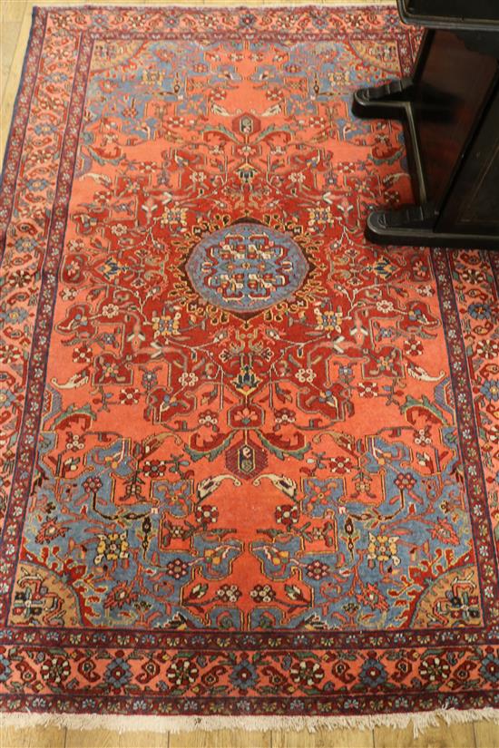 A pink ground Malayor rug, 200 x 134cm